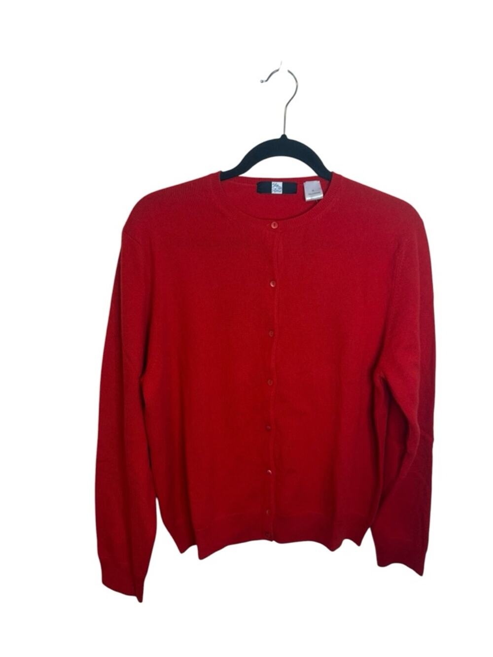 Nwt Saks Fifth Avenue Red Danger 100% Cashmere Cardigan Sweater